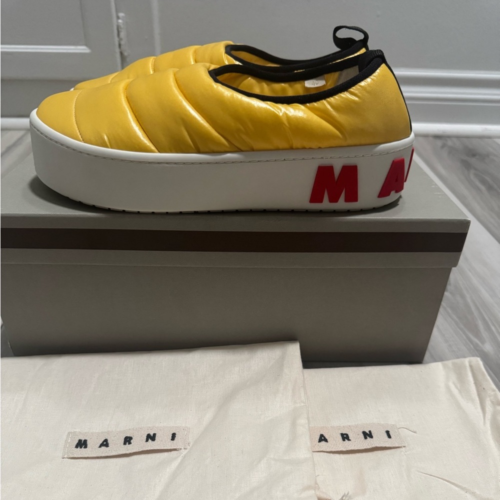 Marni Yellow Platform Sneakers